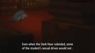 the blowjob at the school’s library – Hentai