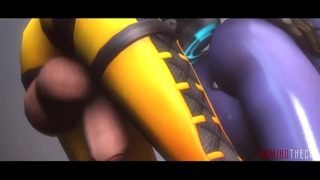 ERECTION [FUTA TRACER X FUTA WIDOWMAKER OVERWATCH ANIMATION]