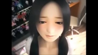 3D美少女のキスとエッチ