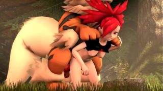 Pokemon – Flannery trying to catch an Arcanine