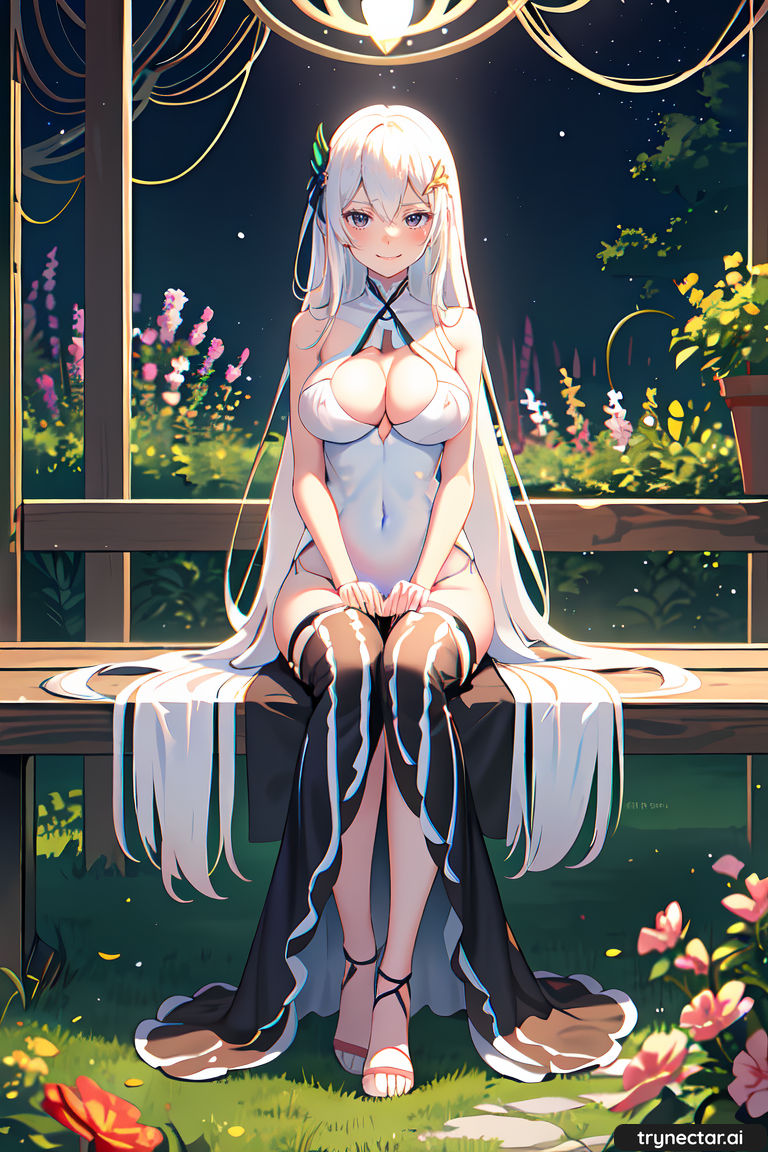 ai_generated breasts echidna echidna_(re:zero) female_only hentai re:zero_kara_hajimeru_isekai_seikatsu sitting trynectar.ai waifu waifu2x