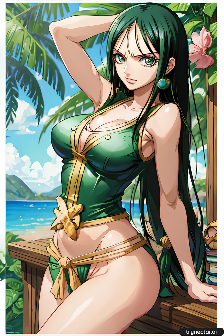 ai_generated hentai nico_robin one_piece waifu2x