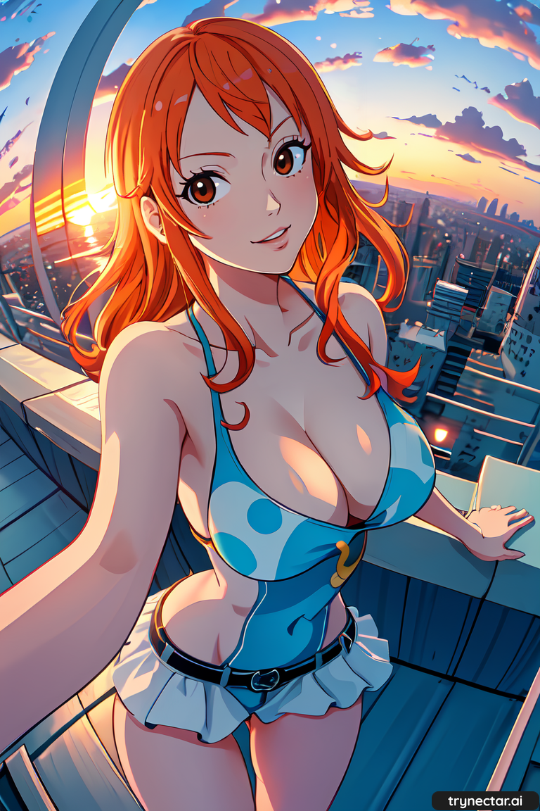 ai_generated hentai nami nami_(one_piece) one_piece waifu2x