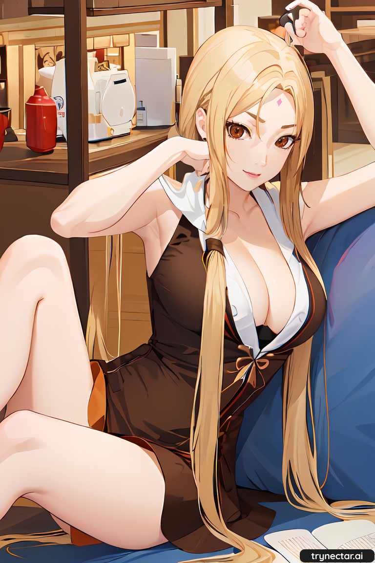 ai_art ai_generated aiartcommunity aigirl anime animewaifu blonde_hair brown_eyes hentai long_hair nsfw stable_diffusion trynectar.ai very_long_hair