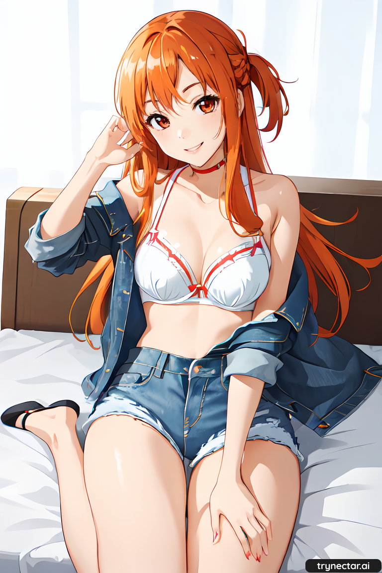 1girl ai_art ai_generated aiartcommunity aigirl anime animewaifu asuna_(sao) asuna_yuuki breasts female_only hentai nsfw stable_diffusion stablediffusionwaifu sword_art_online trynectar.ai yuuki_asuna