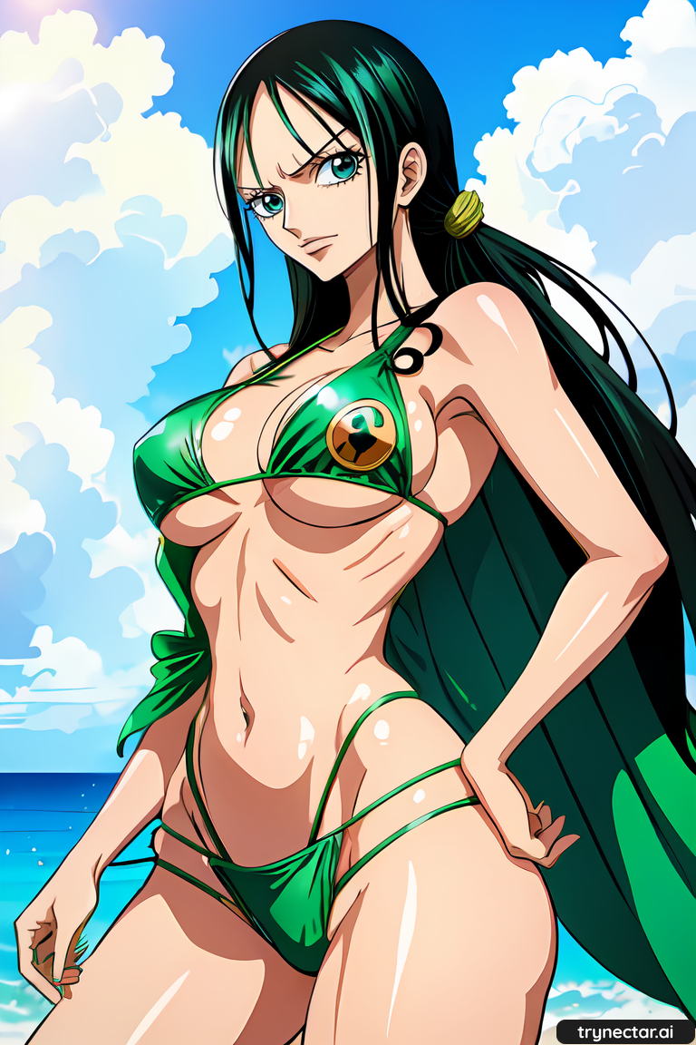 ai_generated hentai nico_robin one_piece waifu2x