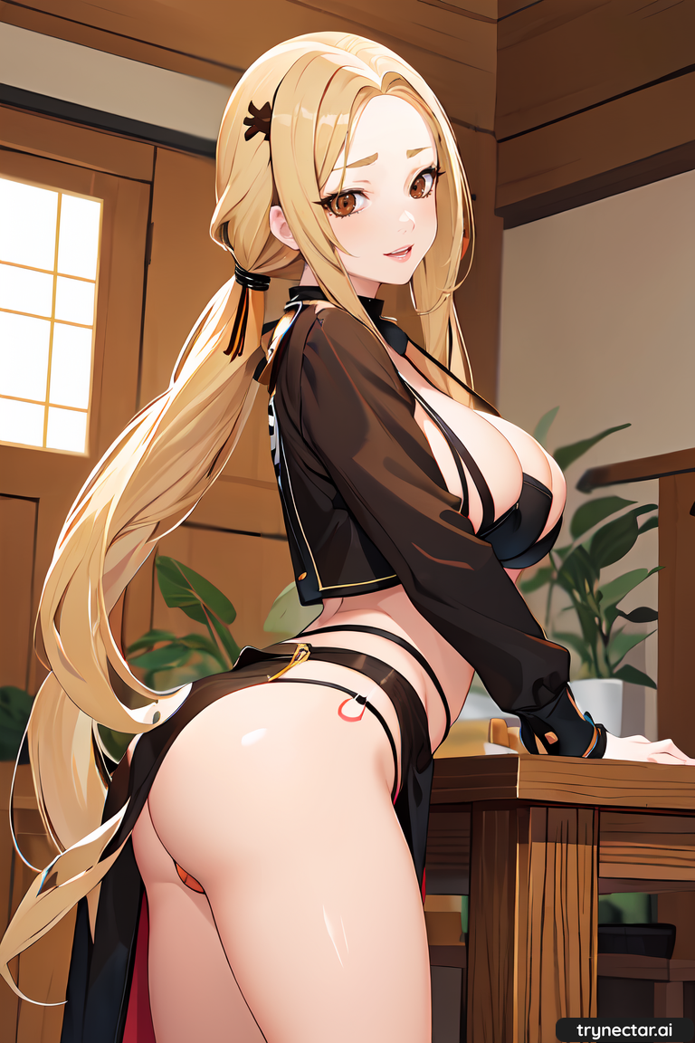 ai_art ai_generated aiartcommunity aigirl anime animewaifu blonde_hair brown_eyes hentai long_hair nsfw stable_diffusion trynectar.ai very_long_hair