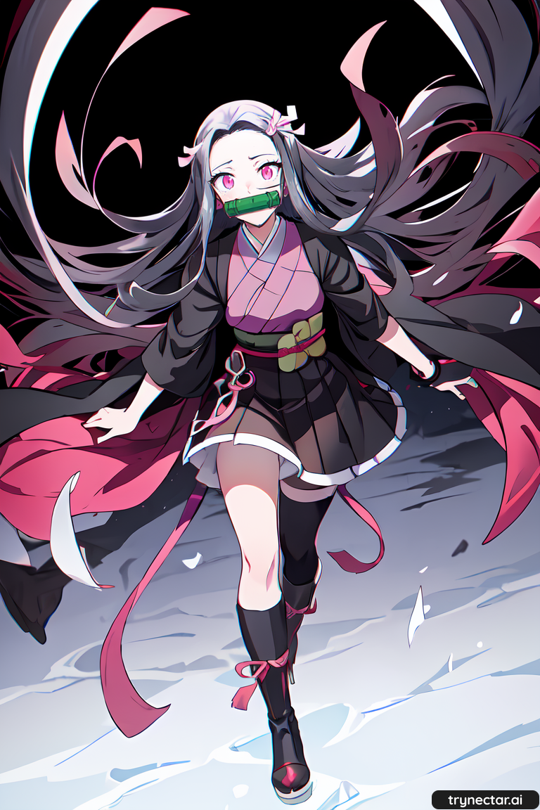 ai_generated demon_slayer demon_slayer:_kimetsu_no_yaiba hentai nezuko_kamado waifu2x