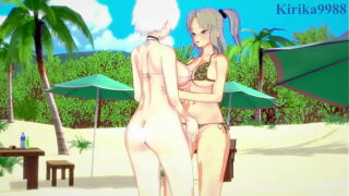 Imu and Miyabi intense lesbian play and futanari sex. – Senran Kagura Hentai