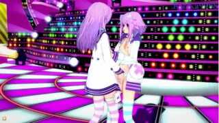 Neptune and Nepgear intense lesbian play and futanari sex. – Hyperdimension Neptunia Hentai