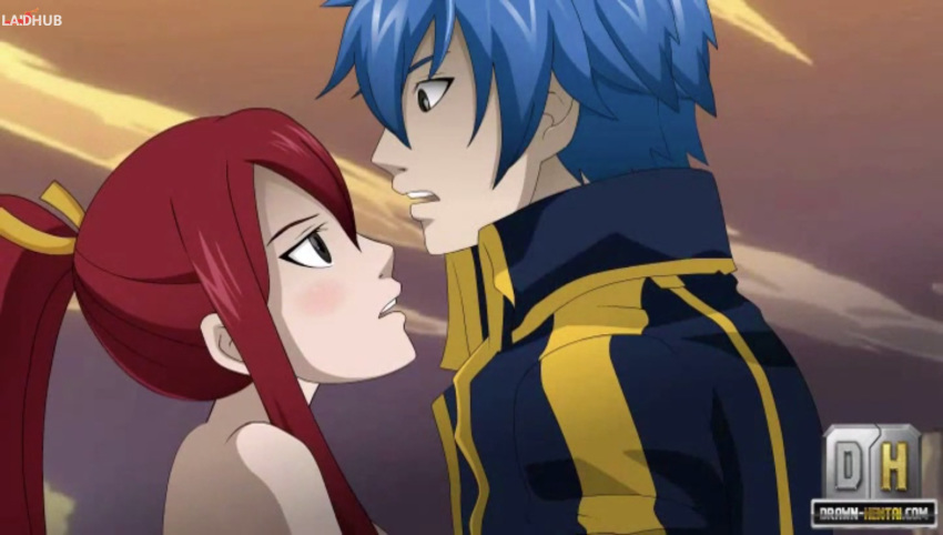 anime canon_couple erza_scarlet fairy_tail imminent_sex jellal_fernandes